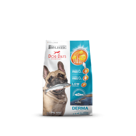 อาหารเม็ดสำหรับสุนัข DOG DAYS เกรดโฮลิสติก รสปลา สูตร DERMA (2.8 KG)_0